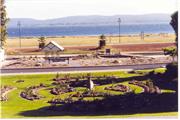 The rose gardens surrounding the RSL Memorial