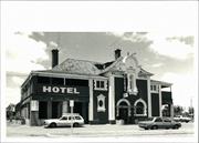 Angled front elevation of building