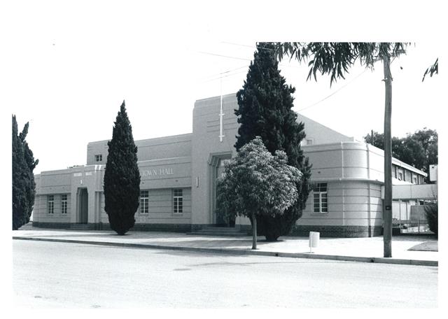 Front closer elevation of hall