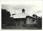Angled front elevation of building