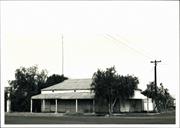 Front corner elevation of building