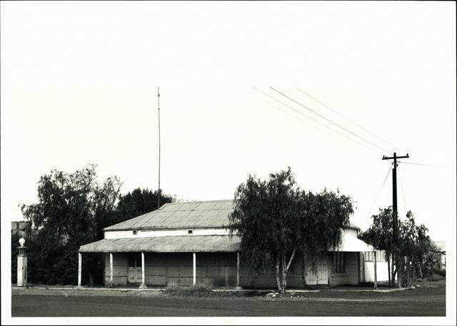 Front corner elevation of building
