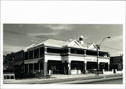 Angled front elevation of building