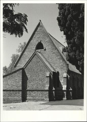 Rear elevation of church from North