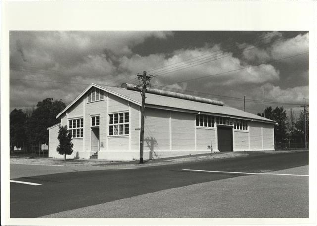Front corner elevation of building