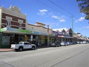 View south along shopfronts