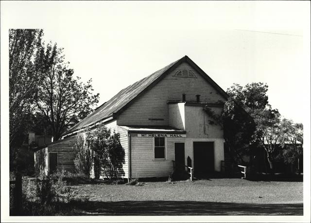 Angled front elevation of building