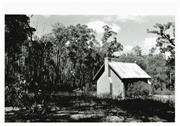 Rear and left side - oblique view of building in bush setting