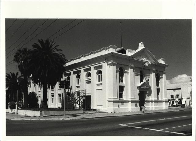 Corner elevation of building