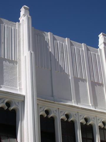 Detail view of facade