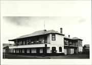 Front corner elevation of building