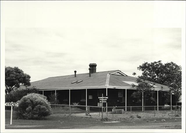 Front corner elevation of building