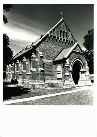 Right corner elevation of church
