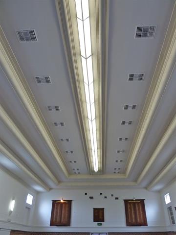 Interior ceiling to front