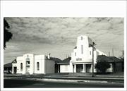 Angled front elevation of chambers & town hall