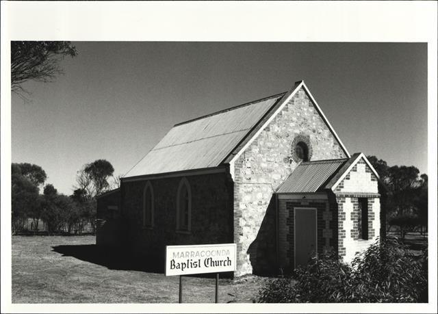 Corner elevation of church