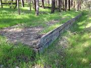 Remnant concrete footings - former ablutions block