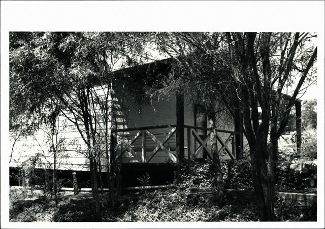 Angled view of front of nurses quarters