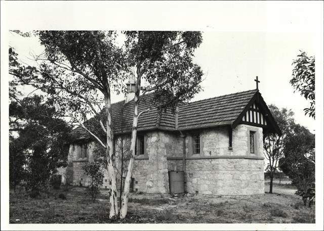 Corner elevation of church from North west