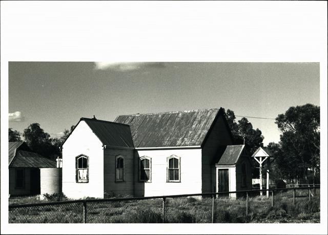 Left corner elevation of church from Henty Street