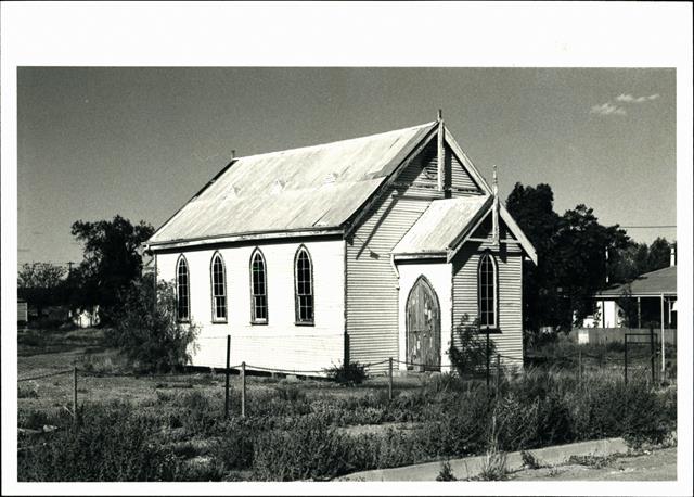 Left corner elevation of church