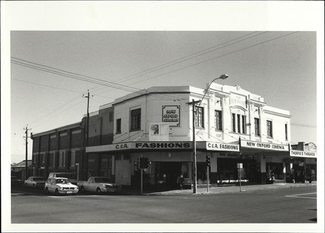 Front corner elevation of building