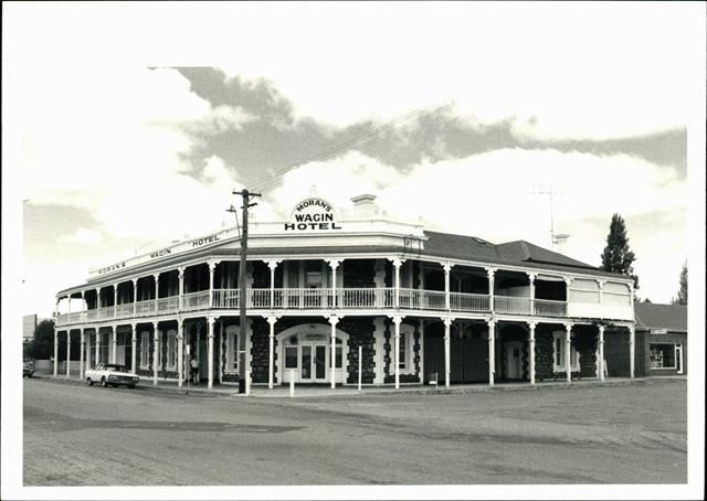 Front corner elevation of building