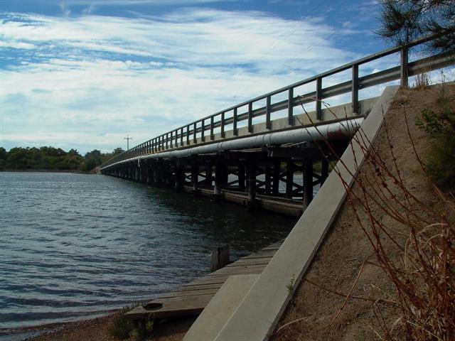 Lower Kalgan Bridge from north west abutment showing walkway under bridge