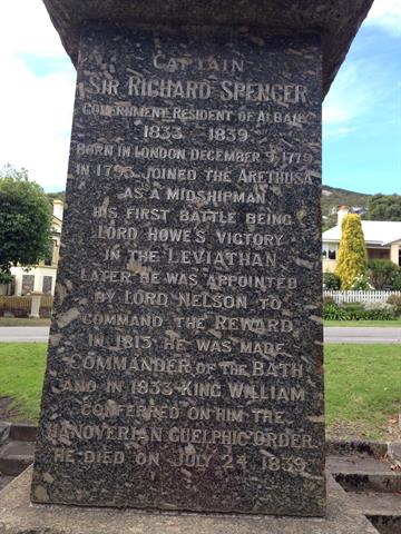 The inscription on the Spencer Memorial