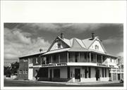 Front corner elevation of building