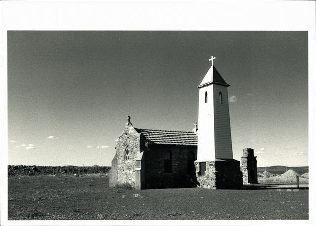 Rear left corner elevation of chapel