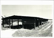 Front corner view of cart shed