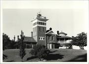 Angled elevation of South side of building