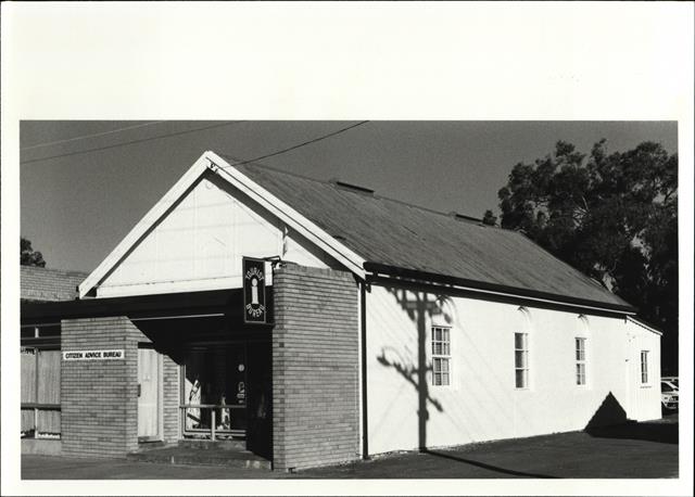 Corner elevation of building