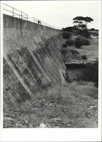 Angled view of South dam face
