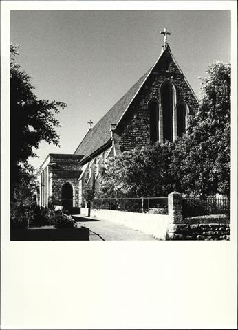 Left corner elevation of church from Mary Street