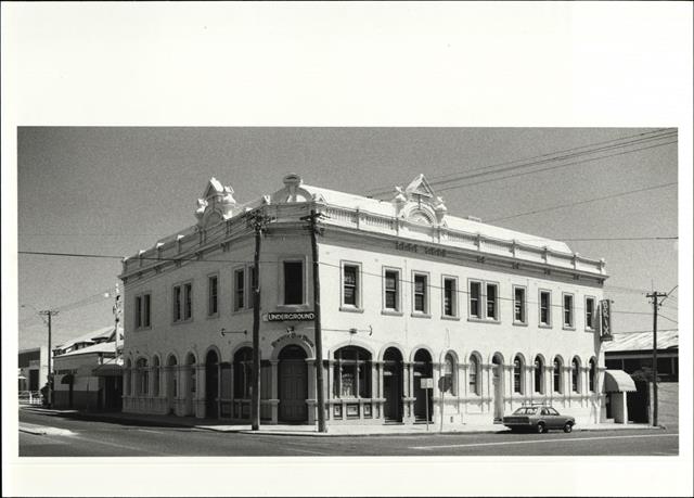 Front corner elevation of building