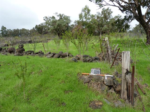 Stone walls - view south