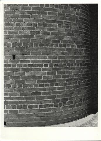 Detail of brickwork at the base of the chimney
