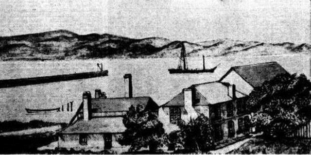 Illustration of Sherratt's former house, store & warehouse