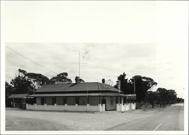 Front corner elevation of building