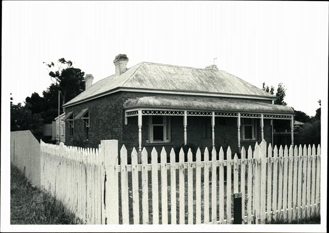 Angled front elevation of former station master's residence