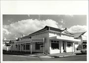 Front corner elevation of building