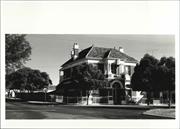 Front corner elevation of building