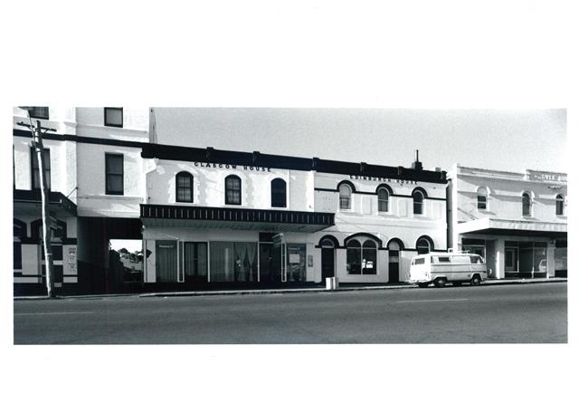 Street elevation of building facade