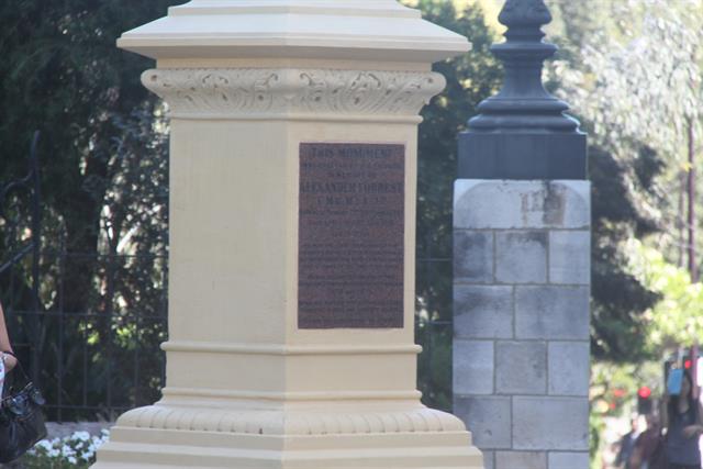 Plaque on Statue
