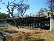 View from river bank facing east