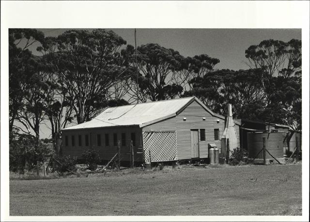 Front corner elevation of building