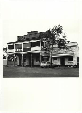 Angled front elevation of building
