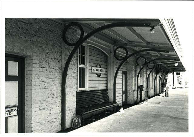 Detail of the canopy supports made from old rails